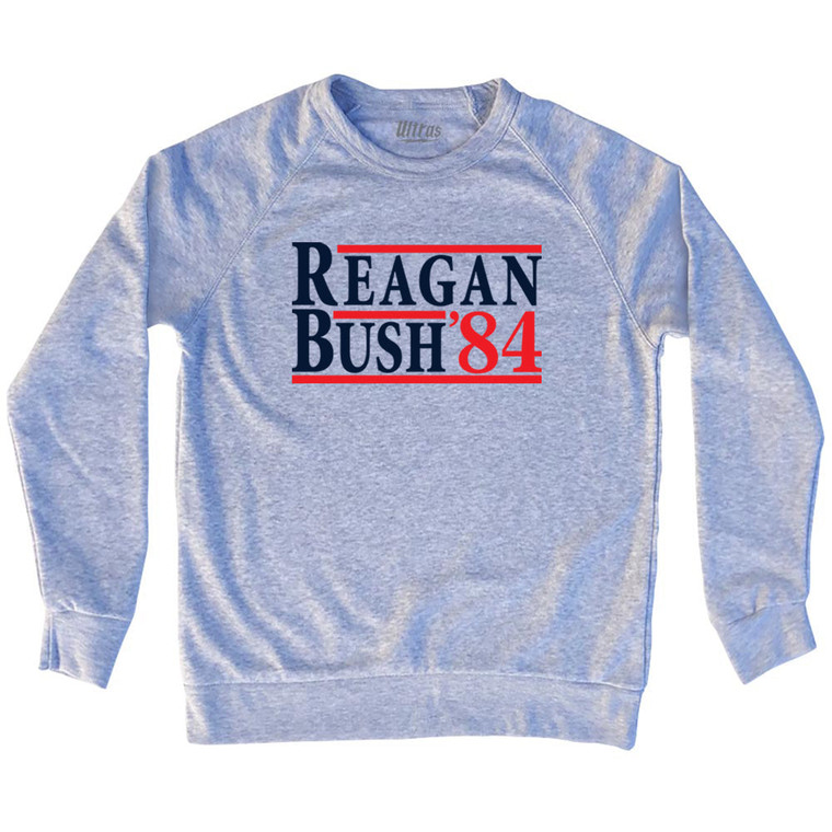 Reagan Bush 84 Adult Tri-Blend Sweatshirt - Grey Heather