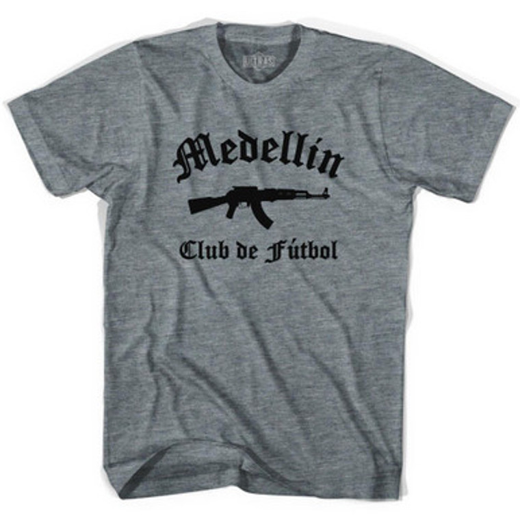 Medellin Club de Futbol Womens Tri-Blend Soccer Junior Cut T-shirt - Athletic Grey