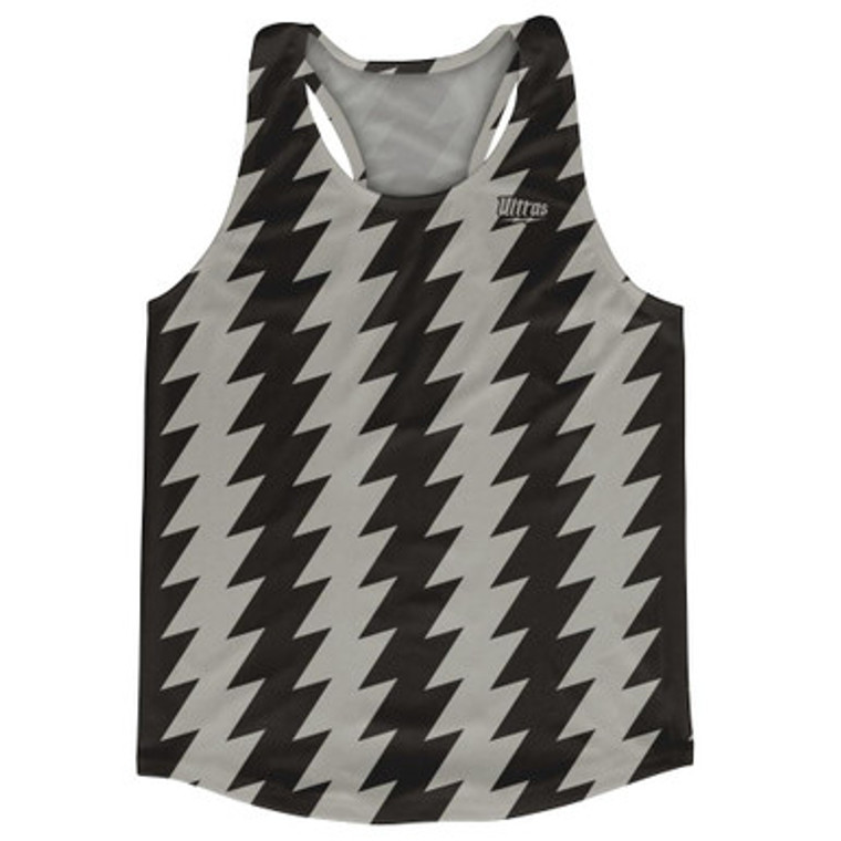 Ultras Medium Grey & Black Lighting Running Track Cross Country Racerback Tops Made In USA-Medium Grey & Black