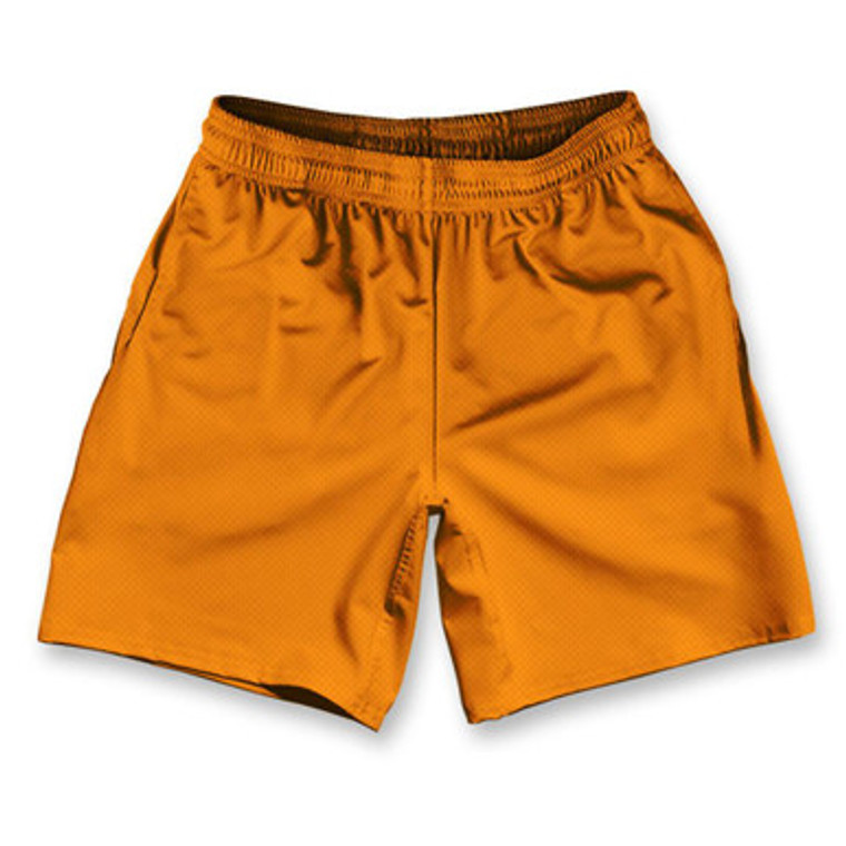 Tennessee Orange Athletic Running Fitness Exercise Shorts 7" Inseam Made in USA - Orange