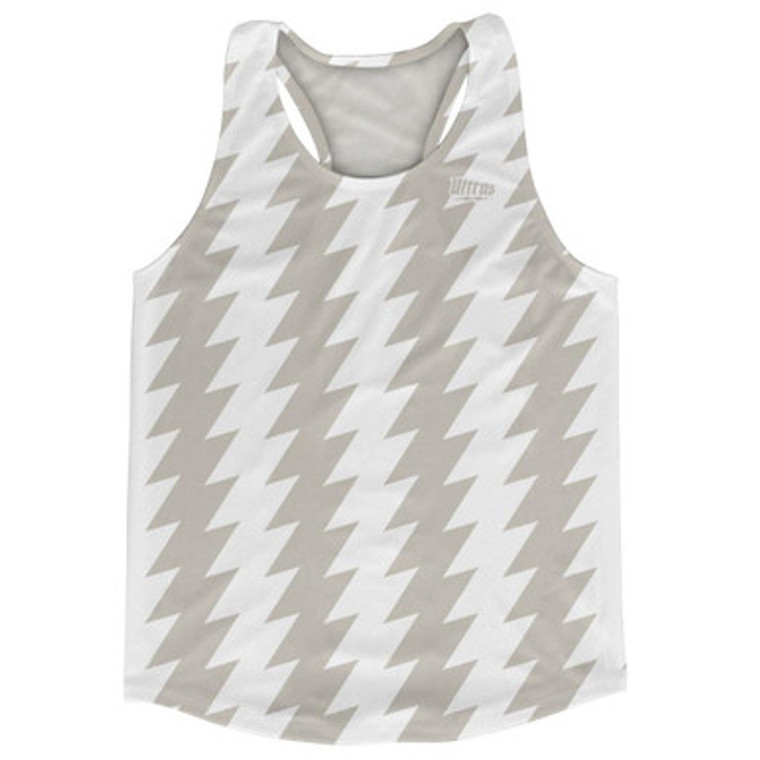 Ultras Cool Grey & White Lighting Running Track Cross Country Racerback Tops Made In USA - Cool Grey & White