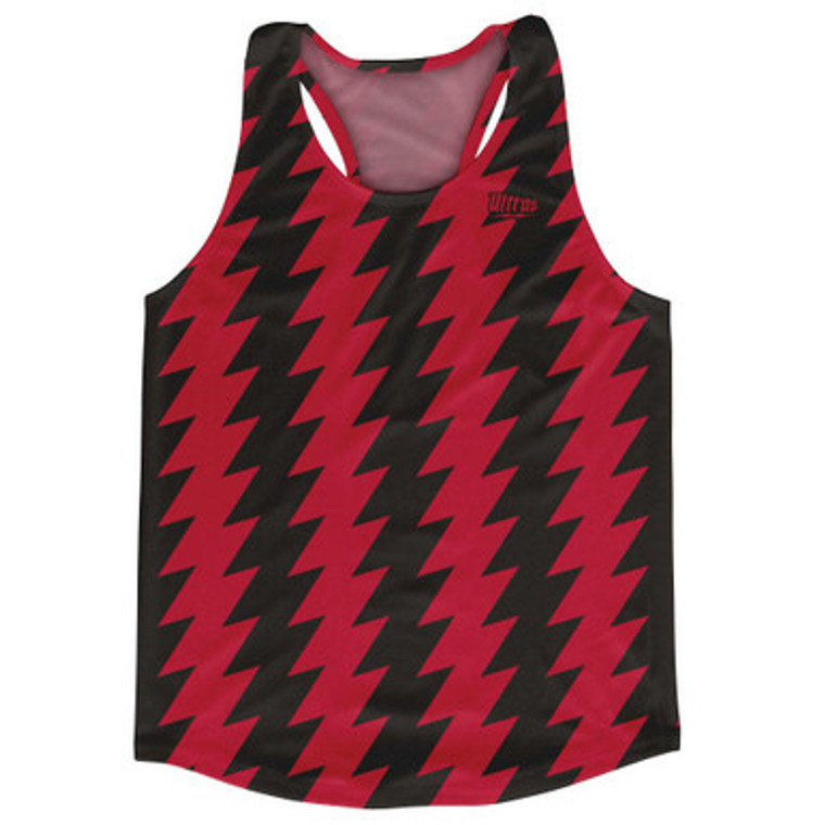 Ultras Dark Red & Black Lighting Running Track Cross Country Racerback Tops Made In USA-Dark Red & Black