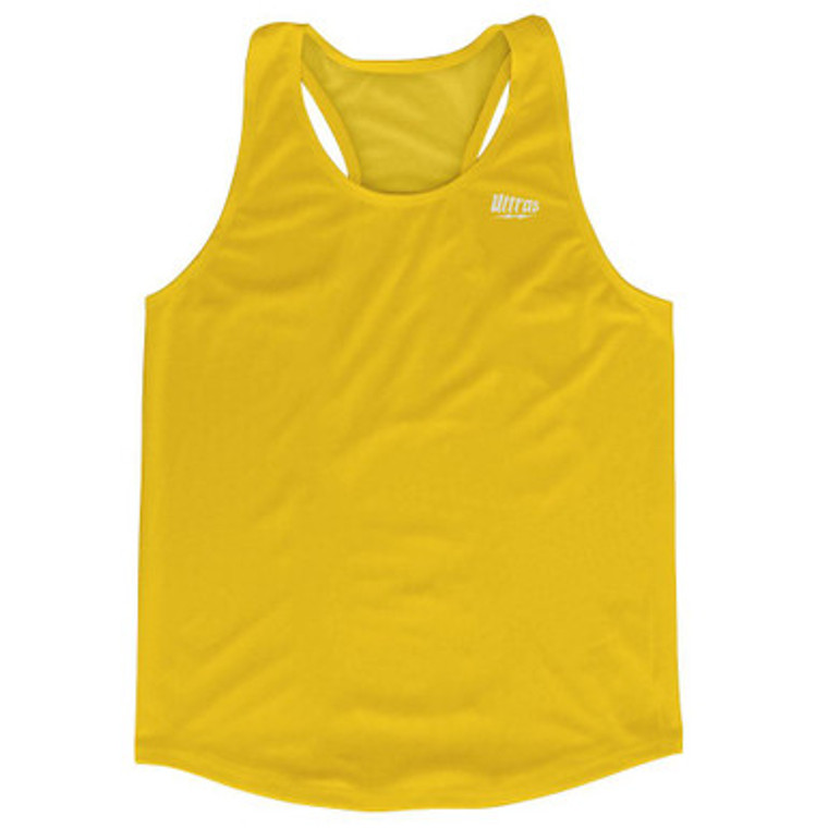 Yellow Running Tank Top Racerback Track and Cross Country Singlet Jersey Made In USA - Yellow