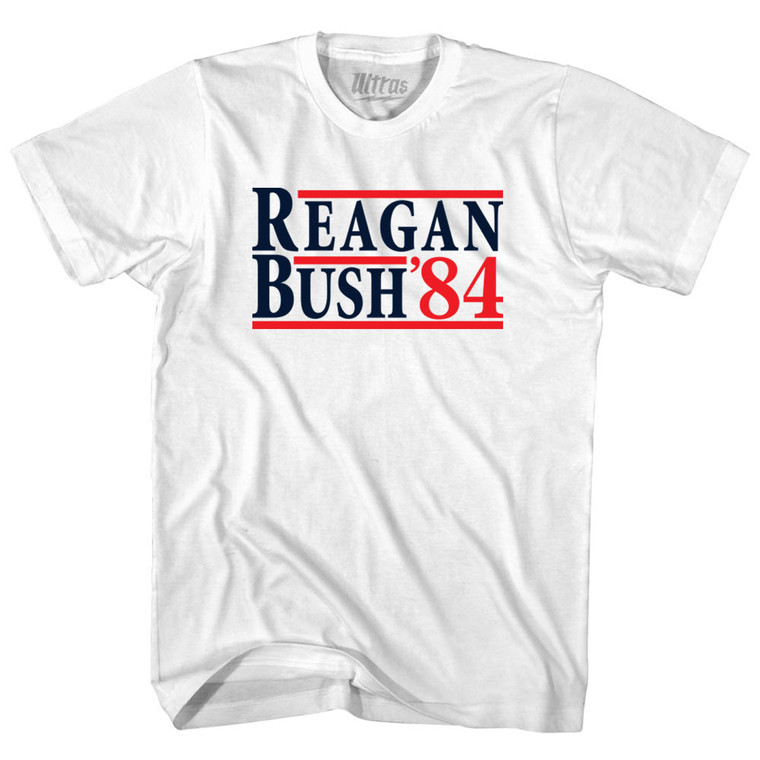 Reagan Bush 84 Adult Cotton T-shirt - White