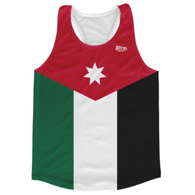 Jordan Country Flag Running Tank Top Racerback Track and Cross Country Singlet Jersey Made In USA - Dark Green