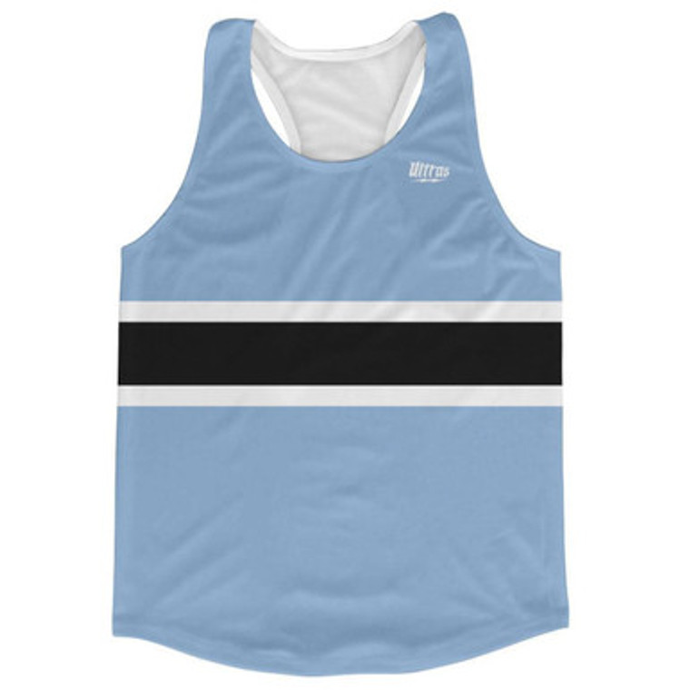 Botswana Country Flag Running Tank Top Racerback Track and Cross Country Singlet Jersey Made In USA - Light Blue