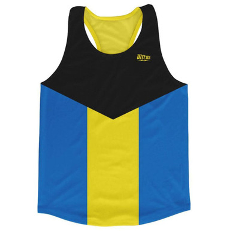 Bahamas Country Flag Running Tank Top Racerback Track and Cross Country Singlet Jersey Made In USA-Light Blue