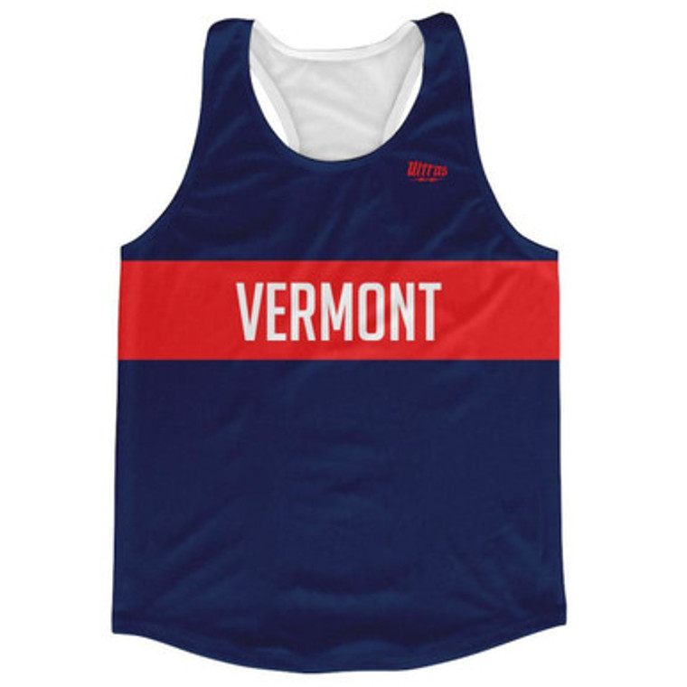 Vermont Finish Line Running Tank Top Racerback Track and Cross Country Singlet Jersey Made In USA - Navy