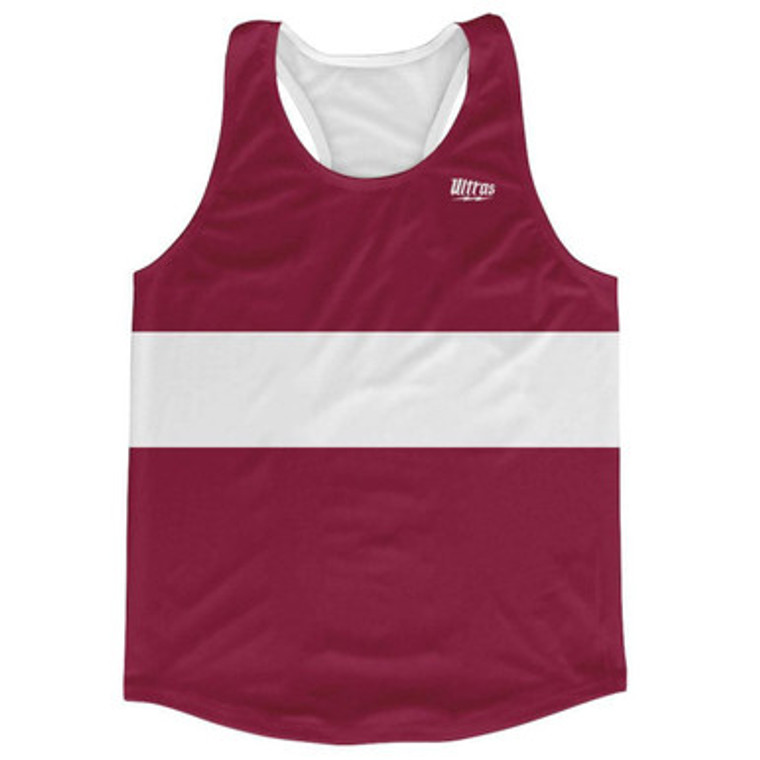 Latvia Country Flag Running Tank Top Racerback Track and Cross Country Singlet Jersey Made In USA - Velvet