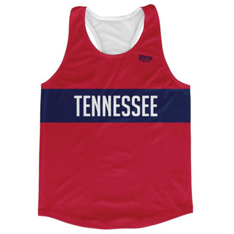 Tennessee Finish Line Running Tank Top Racerback Track and Cross Country Singlet Jersey Made In USA - Blue Red White