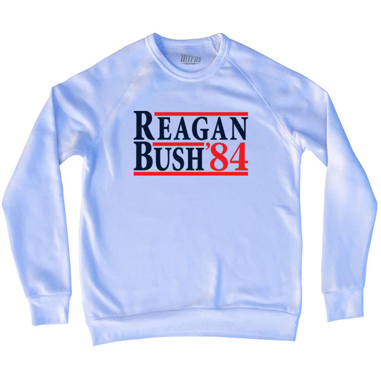 Reagan Bush 84 Adult Tri-Blend Sweatshirt - White