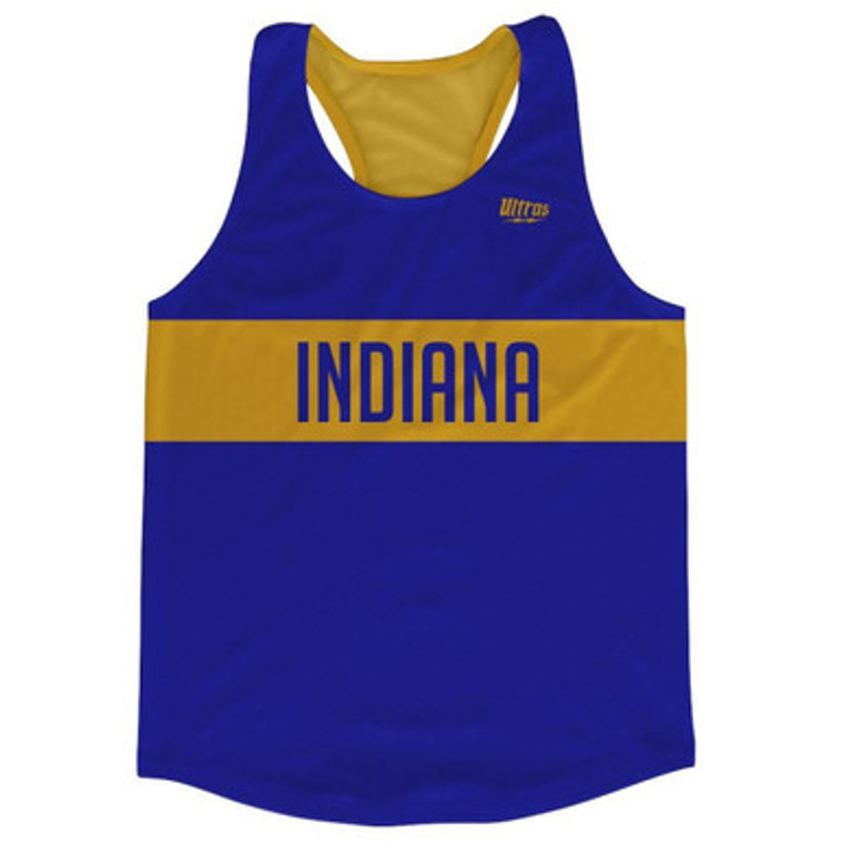 Indiana Finish Line Running Tank Top Racerback Track and Cross Country Singlet Jersey Made In USA - Navy