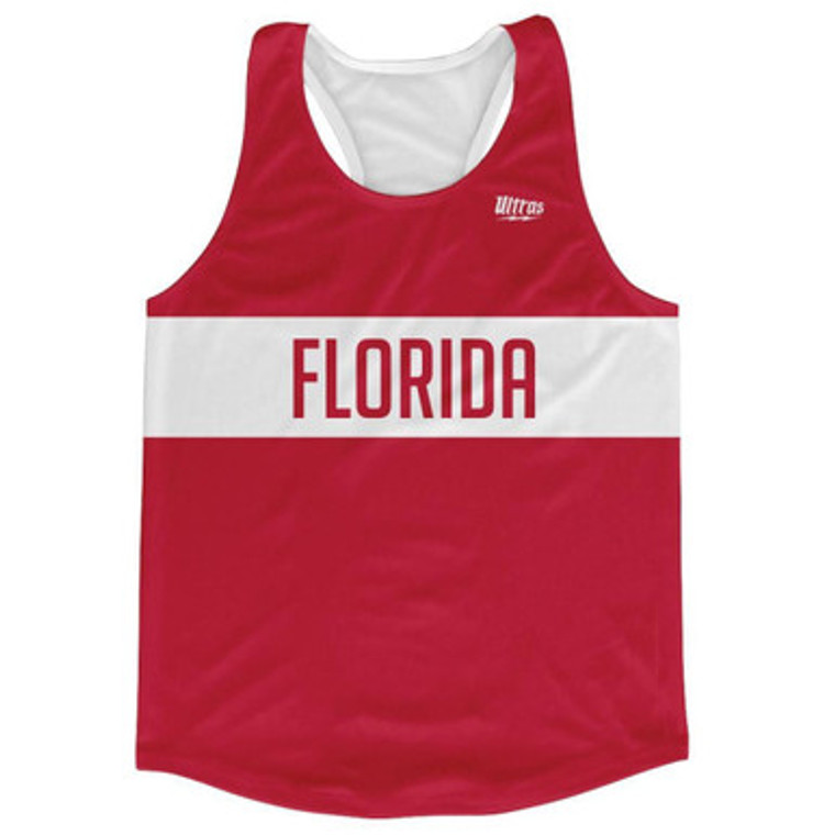 Florida Finish Line Running Tank Top Racerback Track and Cross Country Singlet Jersey Made In USA - White