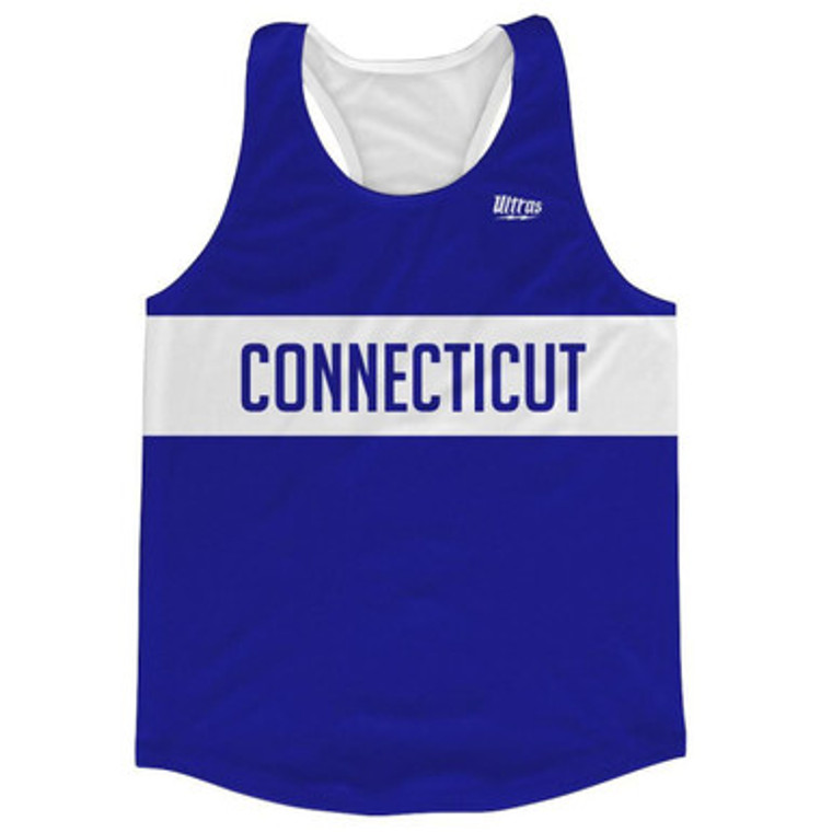 Connecticut Finish Line Running Tank Top Racerback Track and Cross Country Singlet Jersey Made In USA - Navy