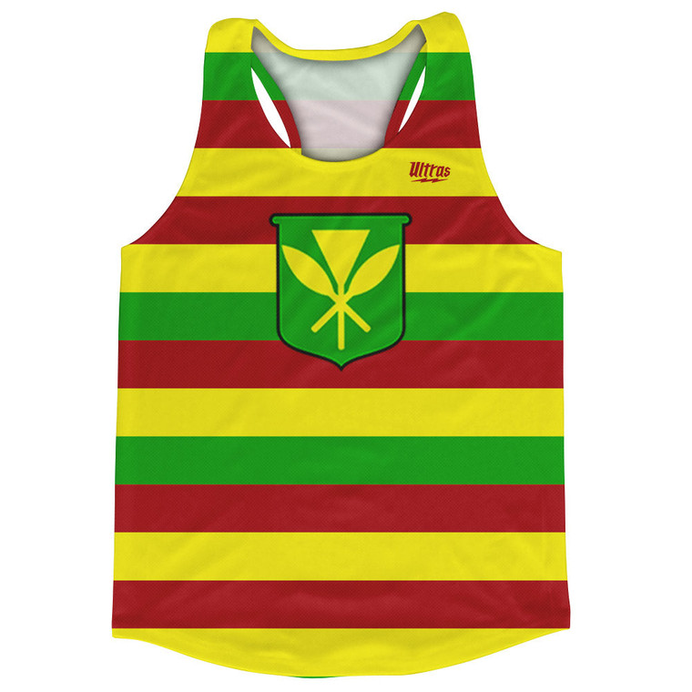 Hawaii Kanaka Maoli Flag Running Track Tops Made In USA - Yellow Red Green