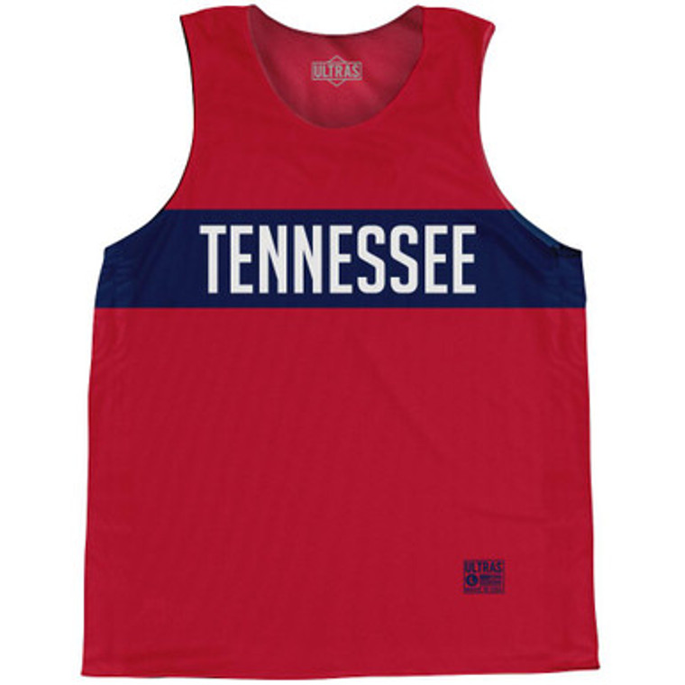 Tennessee Finish Line State Flag Basketball Singlets - Red