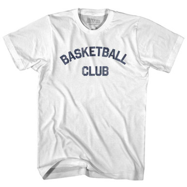 Basketball Club Womens Cotton Junior Cut T-Shirt White