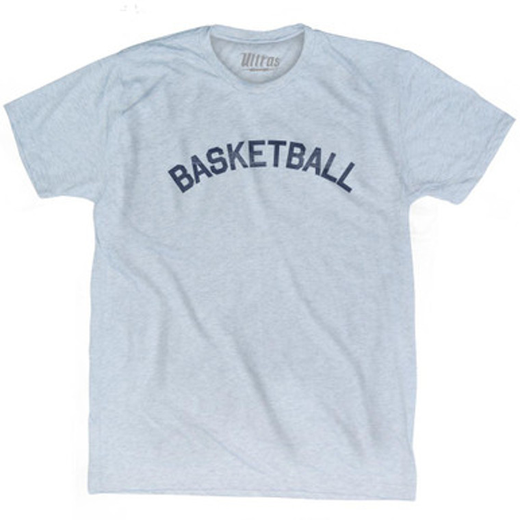 Basketball Adult Tri-Blend T-Shirt-Athletic White