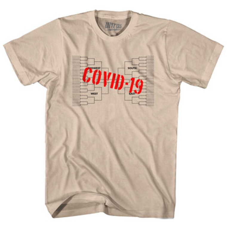 Covid-19 Bracket Busted March Basketball Tournament Adult Cotton T-shirt - Creme