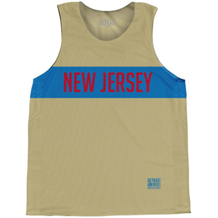New Jersey Finish Line State Flag Basketball Singlets - Yellow