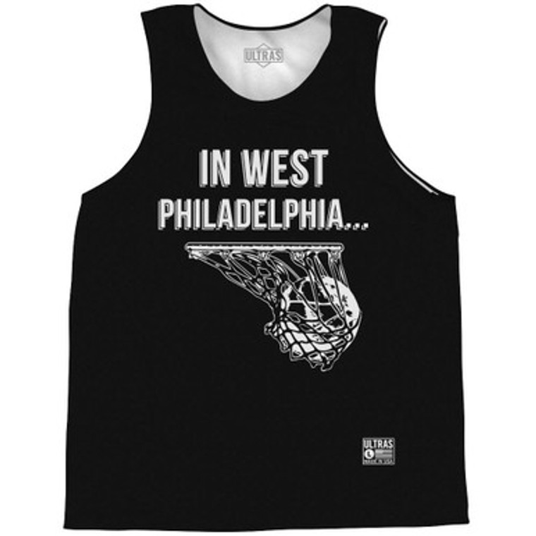In West Philly Basketball Practice Singlet Jersey - Black