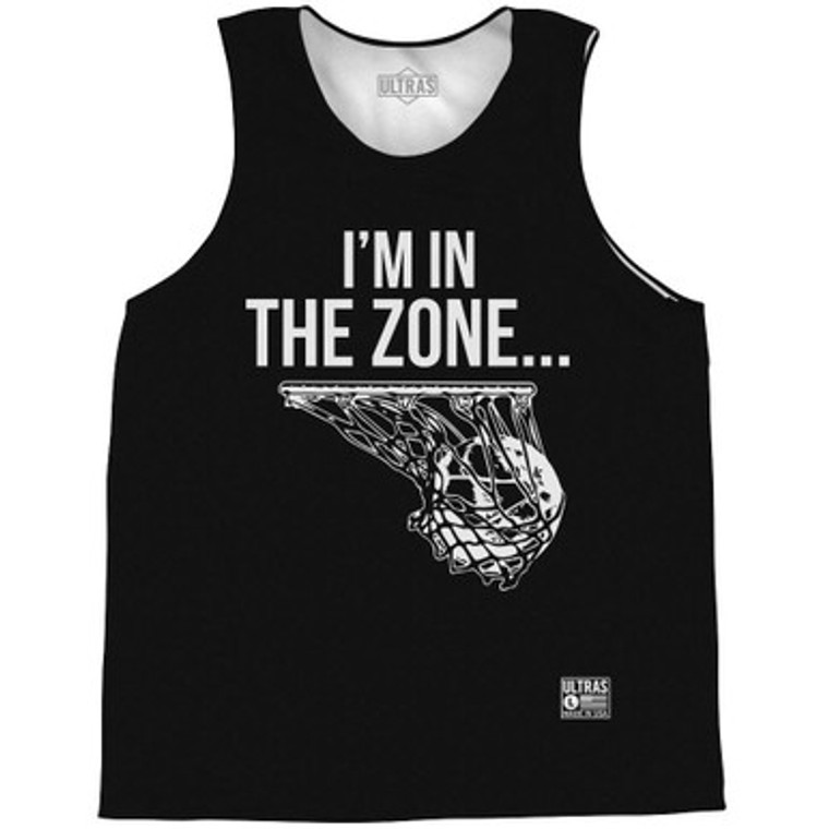 I'M in the Zone Basketball Practice Singlet Jersey - Black