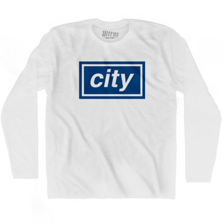 Manchester City Oasis Super Fan Soccer Adult Cotton Long Sleeve T-Shirt by Ultras
