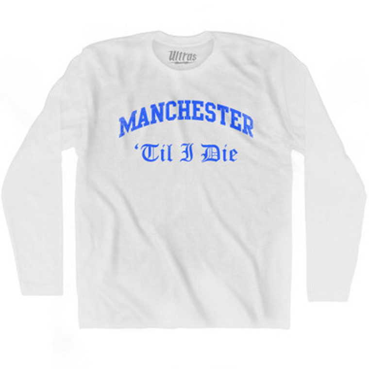 Manchester City Soccer Adult Cotton Long Sleeve T-Shirt by Ultras