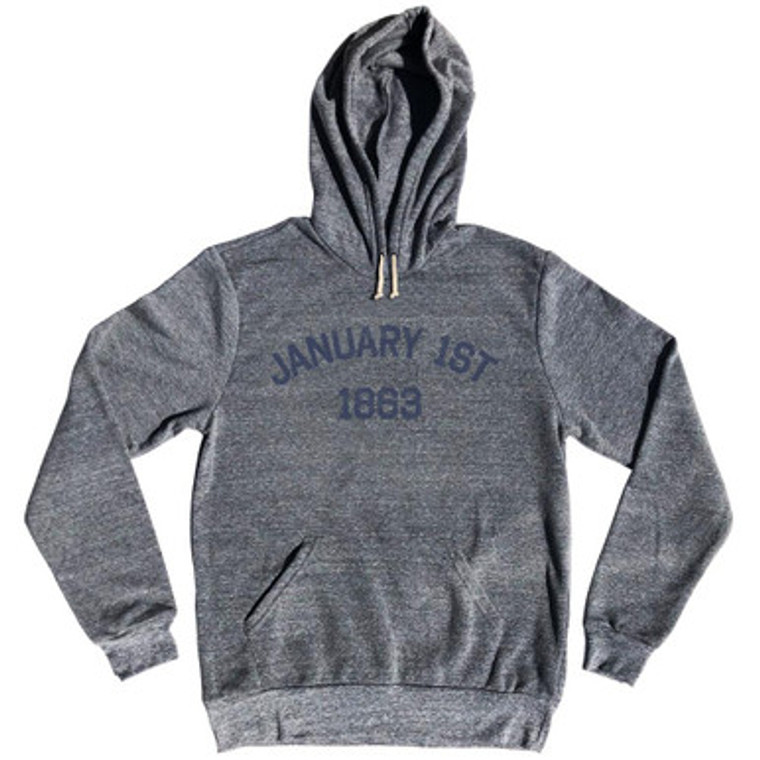 January 1st 1863 President Abraham Lincoln's Emancipation Proclamation Tri-Blend Hoodie Soccer by Ultras