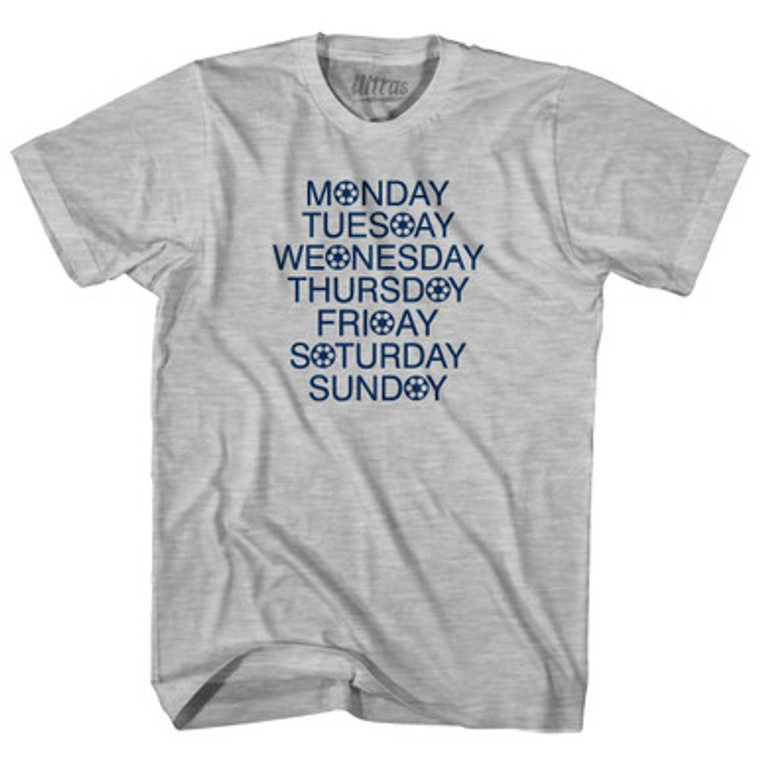 Days Of Week Soccer Womens Cotton Junior Cut T-Shirt by Ultras