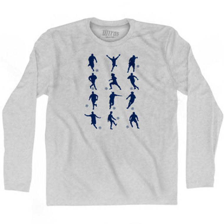 Soccer Players Figures Adult Cotton Long Sleeve T-Shirt by Ultras