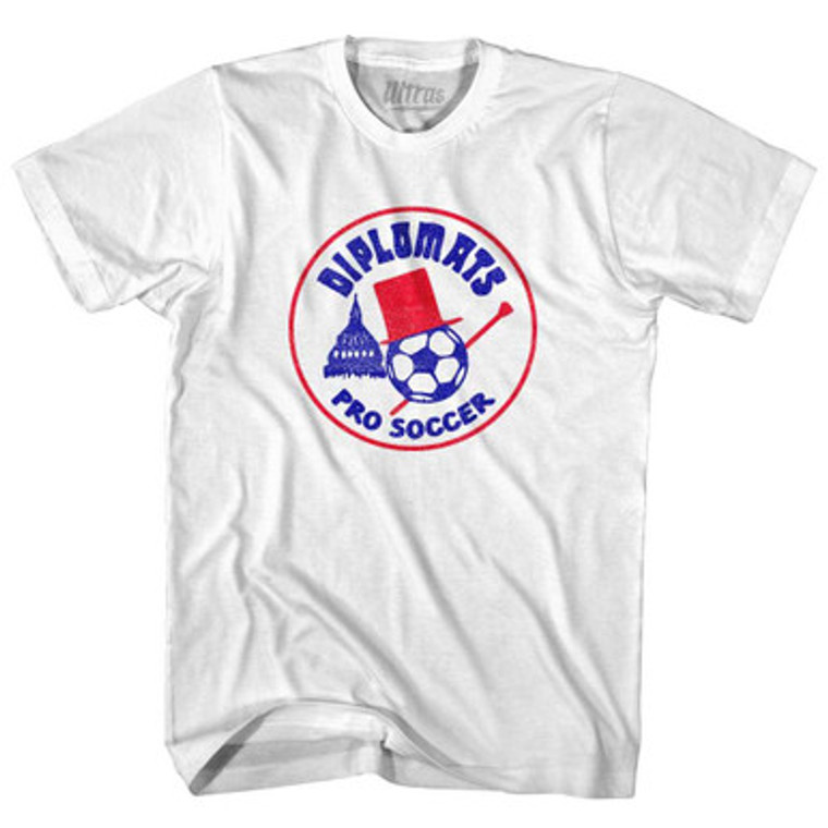 Diplomats Soccer Womens Cotton Junior Cut T-Shirt - White