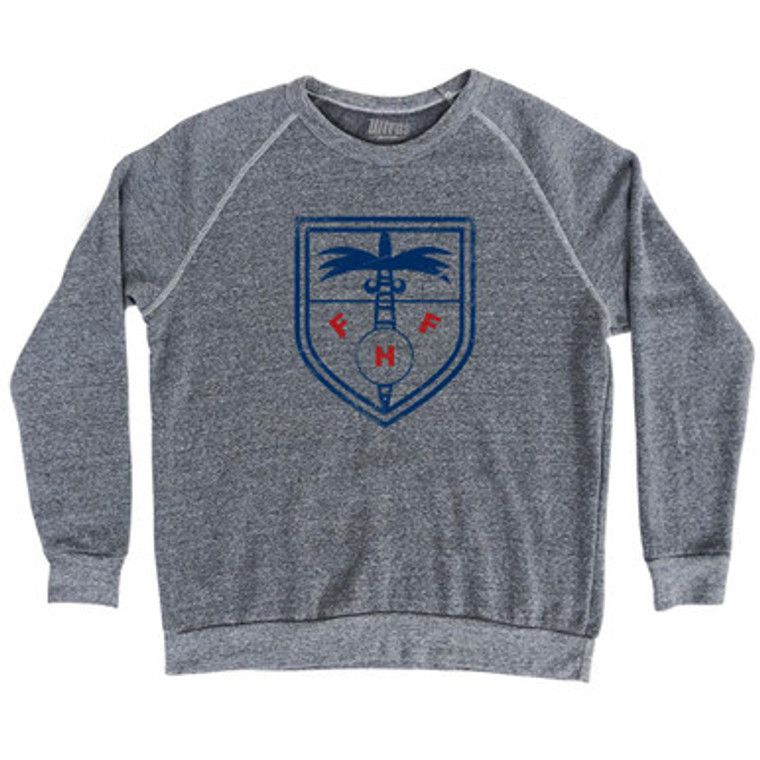 Vintage Haiti Soccer Crest Adult Tri-Blend Sweatshirt by Ultras