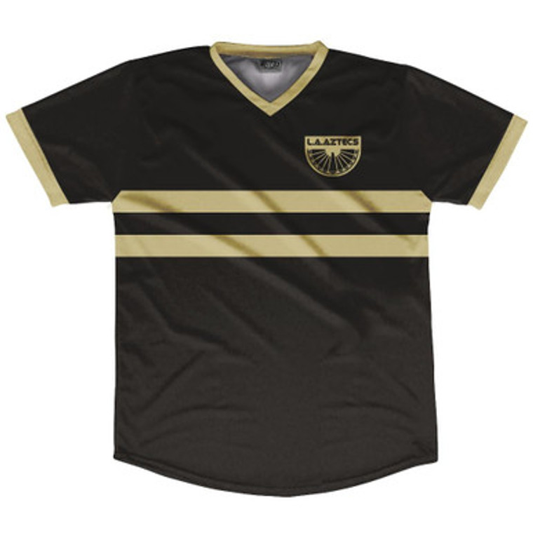 Los Angeles Aztecs Black and Gold LA Inspired Soccer Jersey - Black