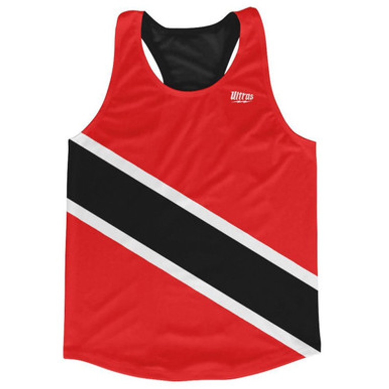 Trinidad and Tobago Country Flag Running Tank Top Racerback Track and Cross Country Singlet Jersey Made In USA - Red White