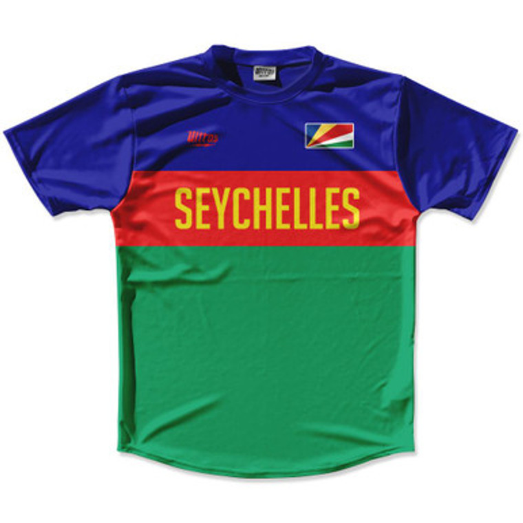 Ultras Seychelles Flag Finish Line Running Cross Country Track Shirt Made In USA - Green Royal
