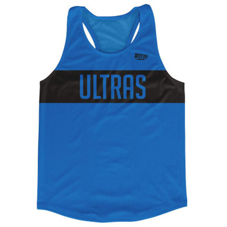 Ultras Royal Blue and Black Finish Line Running Tank Top Racerback Track and Cross Country Singlet Jersey Made In USA - Royal Blue & Black