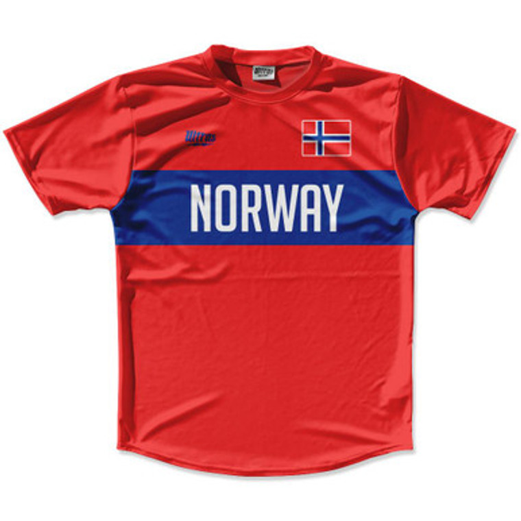 Ultras Norway Flag Finish Line Running Cross Country Track Shirt Made In USA-Red