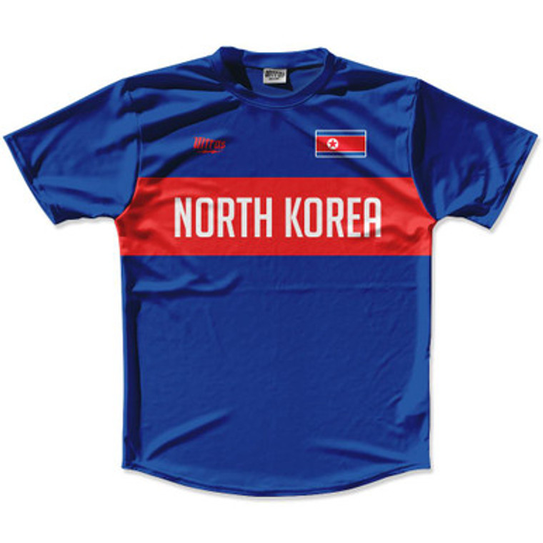 Ultras North Korea Flag Finish Line Running Cross Country Track Shirt Made In USA - Royal