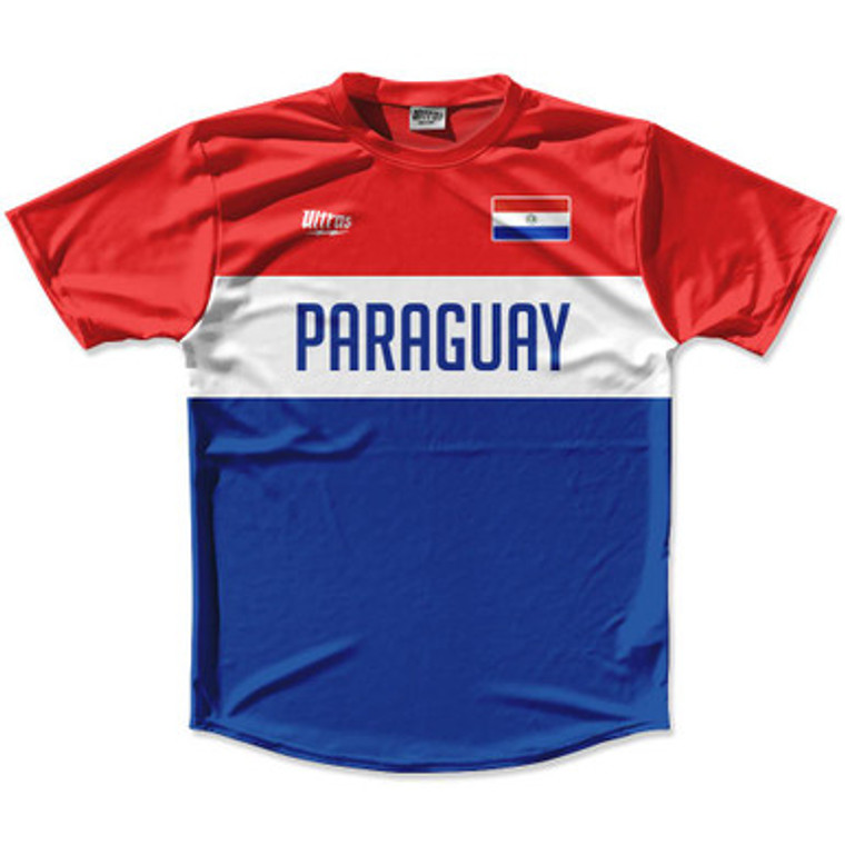 Ultras Paraguay Flag Finish Line Running Cross Country Track Shirt Made In USA - Red Royal