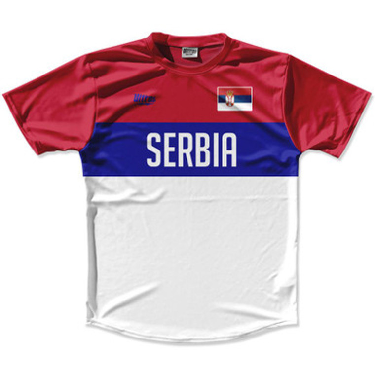 Ultras Serbia Flag Finish Line Running Cross Country Track Shirt Made In USA - Maroon White