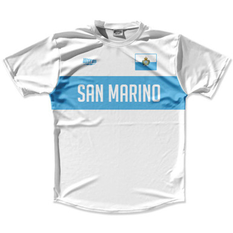 Ultras San Marino Flag Finish Line Running Cross Country Track Shirt Made In USA - White