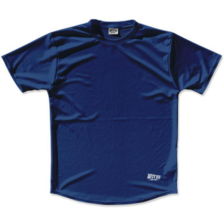 Dull Navy Custom Solid Color Running Shirt Made in USA - Dull Navy