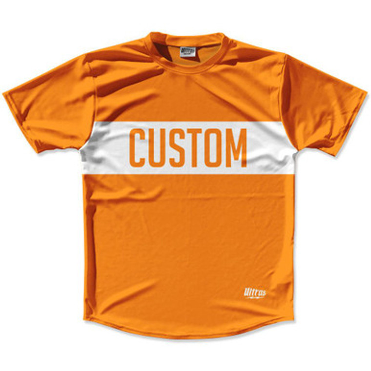 Tennessee Orange & White Custom Finish Line Running Shirt Made in USA - Tennessee Orange & White