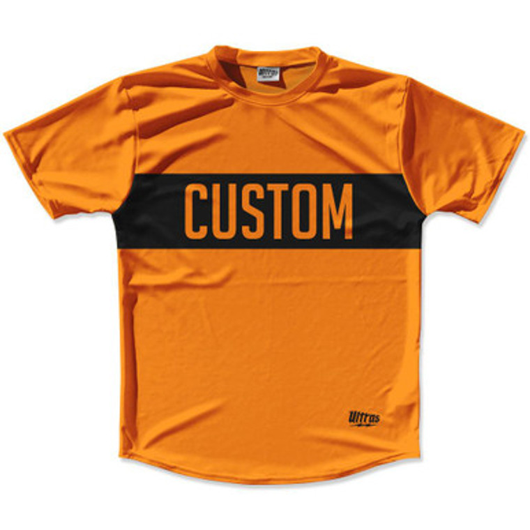 Tennessee Orange & Black Custom Finish Line Running Shirt Made in USA - Tennessee Orange & Black