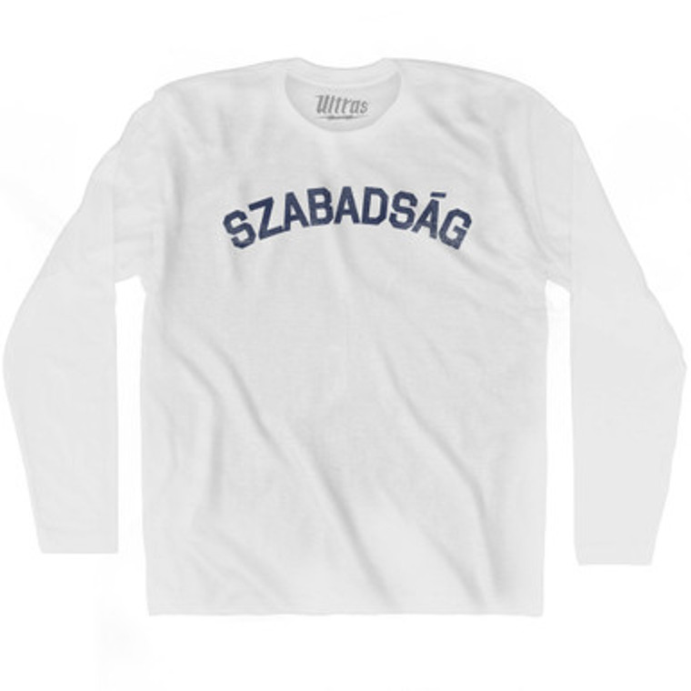 Freedom Collection Hungarian 'Szabadsag' Adult Cotton Long Sleeve T-Shirt by Ultras