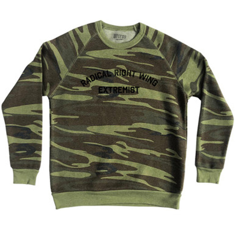 Radical Right Wing Extremist Adult Tri-Blend Sweatshirt - Camo