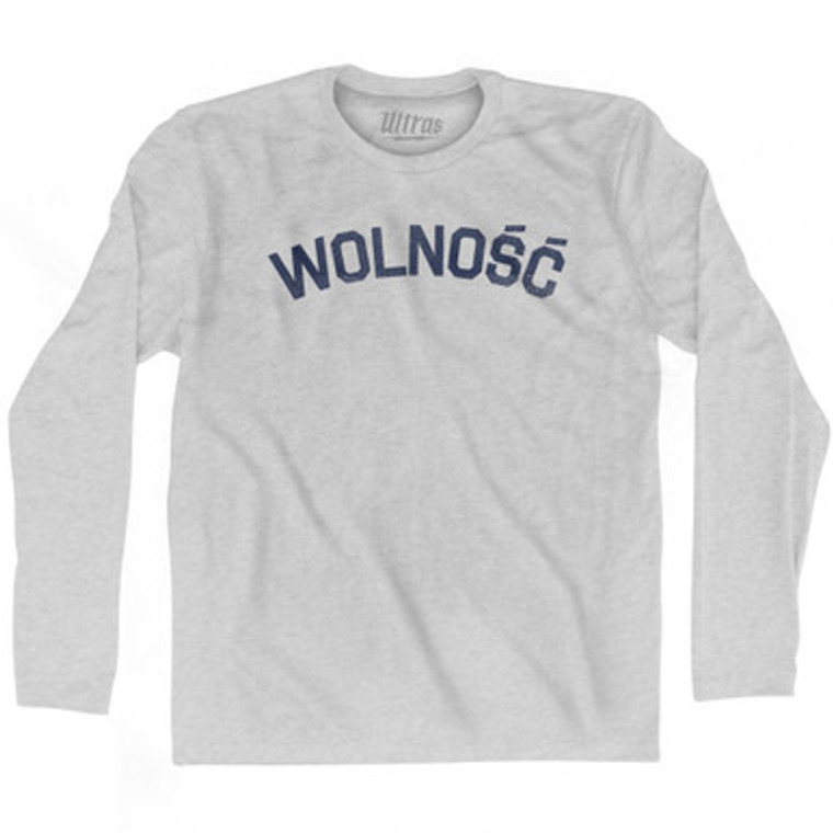 Freedom Collection Poland Polish 'Wolnosc' Adult Cotton Long Sleeve T-Shirt by Ultras