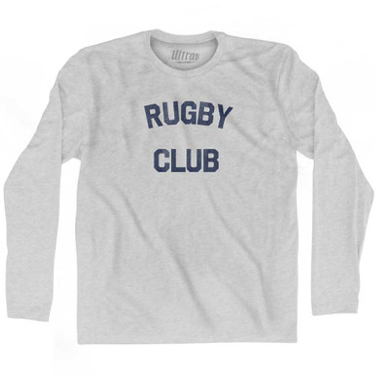 Rugby Club Adult Cotton Long Sleeve T-shirt Grey Heather