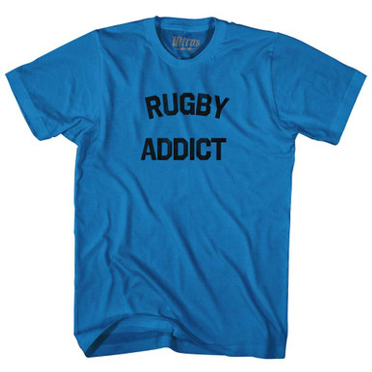 Rugby Addict Adult Cotton T-shirt - Royal